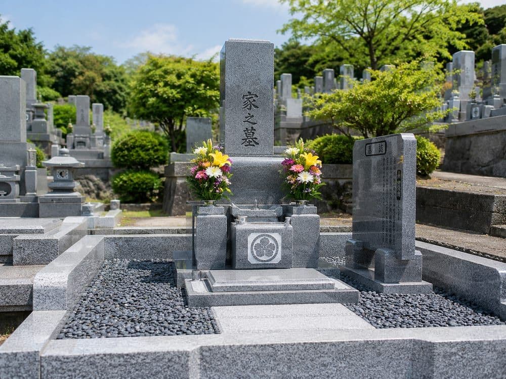 お墓掃除代行の清掃後(イメージ)